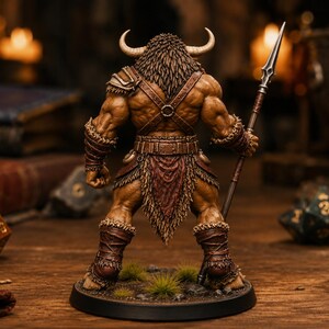 Minotaurus Spear STL — D&D Miniatur Fantasy 3D Print Tabletop-Rollenspiel Bild 5