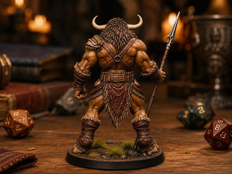Minotaurus Spear STL — D&D Miniatur Fantasy 3D Print Tabletop-Rollenspiel Bild 5
