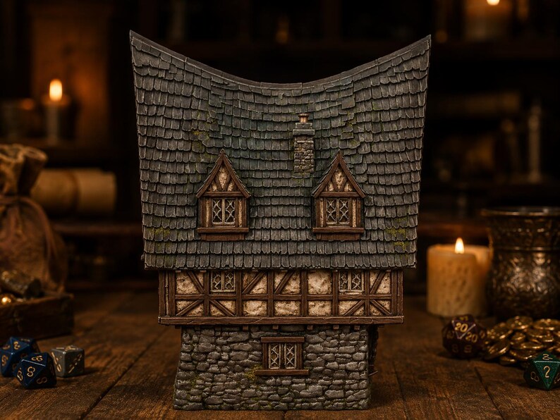 Haunted House STL — DnD Fantasy Diorama Scenery Terrain 3D Print Tabletop Halloween image 4