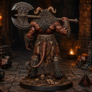 Baphomet Demon Lord STL — Ragnarok Online MVP Boss Strength Pose DnD 3D Print Miniature image 4