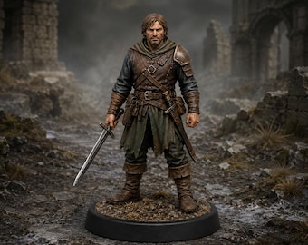 Mercenary Twin Blades STL — D&D Fantasy Quick Draw Verkaufsschwert Duellant Miniatur 3D Print Tabletop
