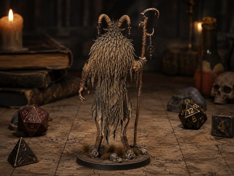 Baphomet Demon Mage STL — Ragnarok Online Inspired Spellcaster Boss Miniature DnD Print image 3
