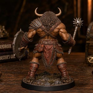 ミノタウロス・モーニングスター STL — DnD ファンタジー ラビリンス ブルート ミニチュア 3D プリント テーブルトップ 画像 4