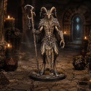 Baphomet Demon Mage STL — Ragnarok Online Inspired Spellcaster Boss Miniature DnD Print image 1