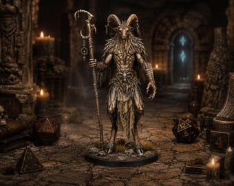 Baphomet Demon Mage STL — Ragnarok Online Inspired Spellcaster Boss Miniature DnD Print