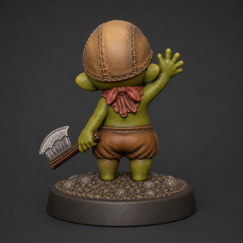 Orc Baby STL — Ragnarok Online Inspired Goblin Child Miniature for DnD Tabletop 3D Print image 3