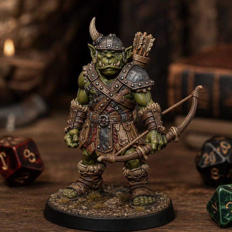 Orc Archer STL — Ragnarok Online Inspired Orc Bowman Miniature for DnD 3D Print Tabletop image 6