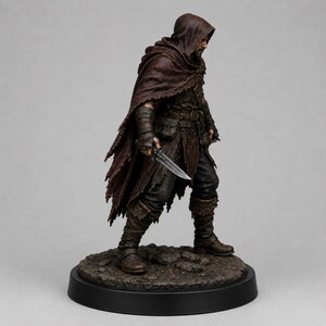 Bandido Pícaro STL — Miniatura de ladrón con dagas gemelas para DnD Fantasy, impresión 3D, juego de rol de mesa imagen 5