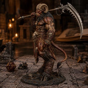 Baphomet Demon Lord STL — Ragnarok Online Inspired MVP Boss Miniature DnD 3D Print image 2