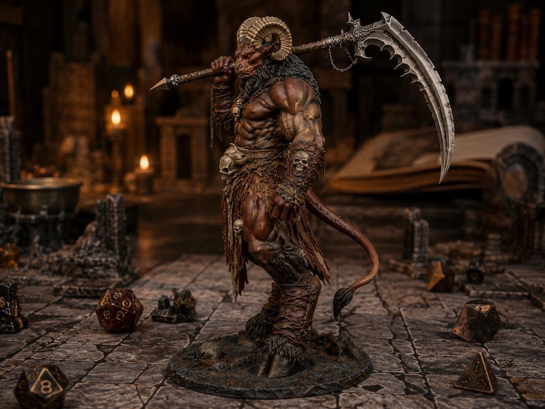 Baphomet Demon Lord STL — Ragnarok Online Inspired MVP Boss Miniature DnD 3D Print image 2