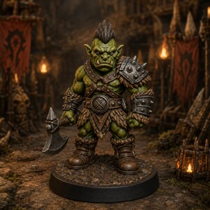 オークウォーバンドバンドル6 STL — ラグナロクオンラインにインスパイアされたオークミニチュアパック DnD 3Dプリント 画像 6