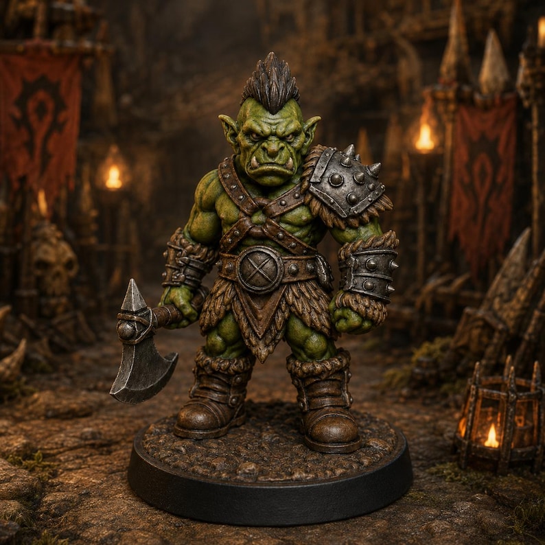 オークウォーバンドバンドル6 STL — ラグナロクオンラインにインスパイアされたオークミニチュアパック DnD 3Dプリント 画像 6