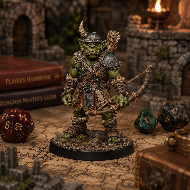Orc Archer STL — Ragnarok Online Inspired Orc Bowman Miniature for DnD 3D Print Tabletop image 3