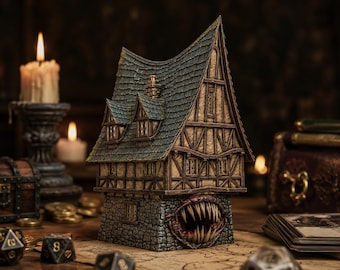 Haunted House STL — DnD Fantasy Diorama Scenery Terrain 3D Print Tabletop Halloween