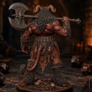 Baphomet Demon Lord STL — Ragnarok Online MVP Boss Strength Pose DnD 3D Print Miniature image 2