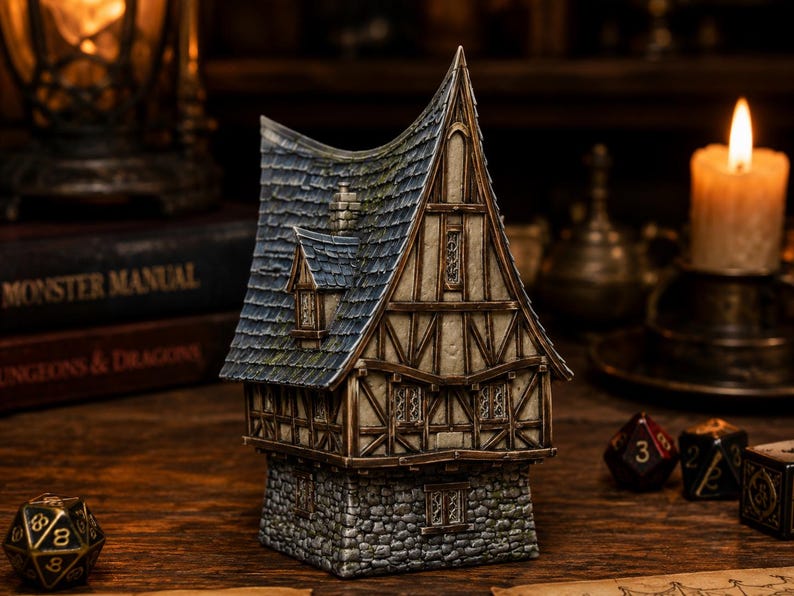Haunted House STL — DnD Fantasy Diorama Scenery Terrain 3D Print Tabletop Halloween image 5