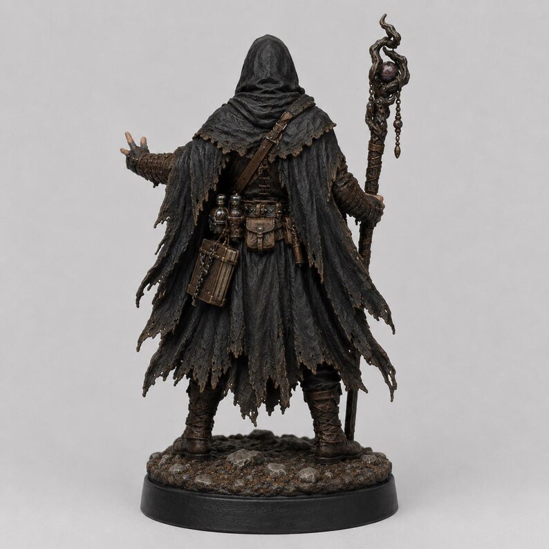 Hechicero Bandido STL — Miniatura de mago forajido de fantasía para DnD, impresa en 3D, para juegos de rol de mesa imagen 5
