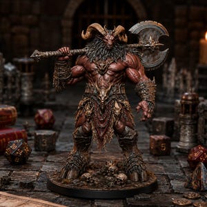 Baphomet Demon Lord STL — Ragnarok Online MVP Boss Strength Pose DnD 3D Print Miniature image 1