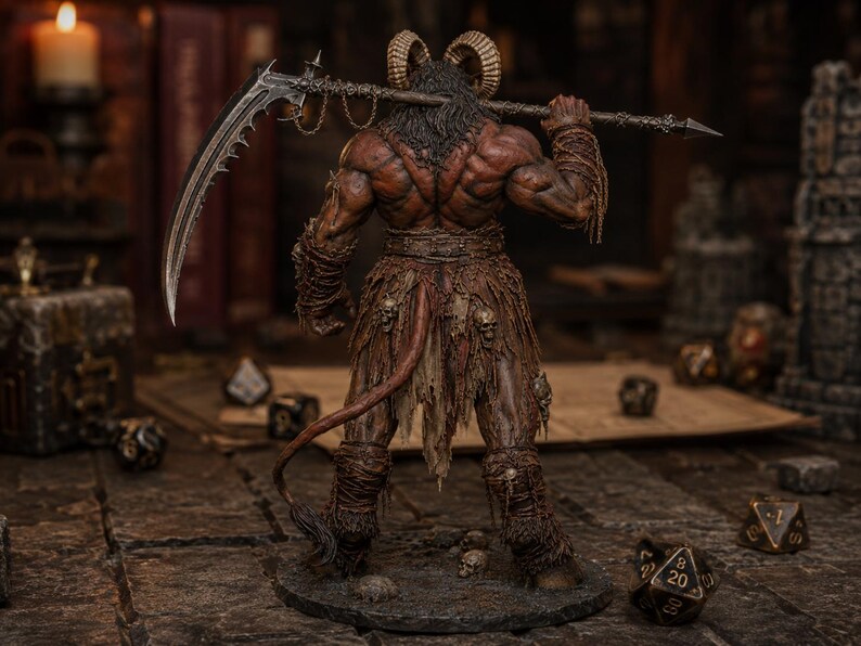 Baphomet Demon Lord STL — Ragnarok Online Inspired MVP Boss Miniature DnD 3D Print image 3