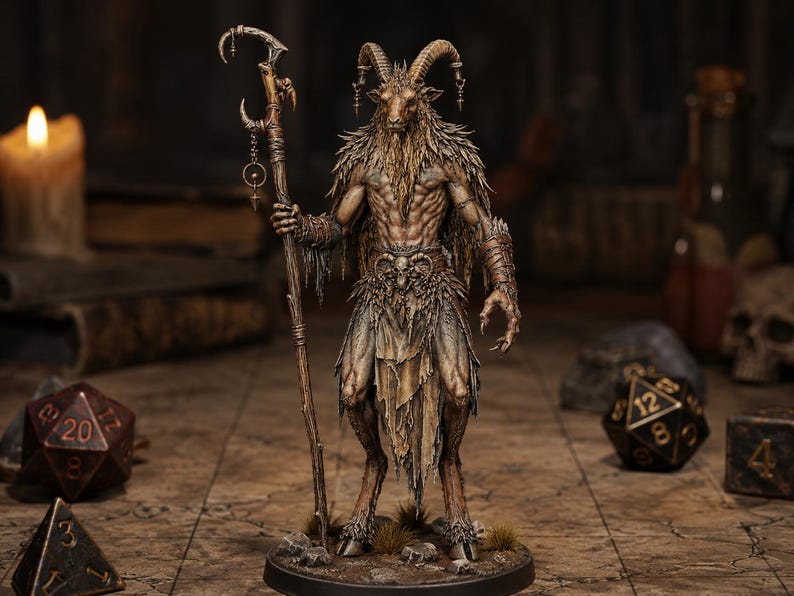 Baphomet Demon Mage STL — Ragnarok Online Inspired Spellcaster Boss Miniature DnD Print image 5