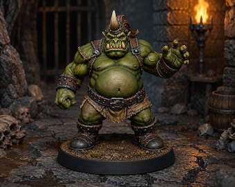Orc Lord STL — Ragnarok Online Inspired MVP Boss Miniature for DnD 3D Print Tabletop