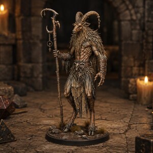 Baphomet Demon Mage STL — Ragnarok Online Inspired Spellcaster Boss Miniature DnD Print image 4