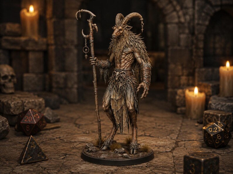 Baphomet Demon Mage STL — Ragnarok Online Inspired Spellcaster Boss Miniature DnD Print image 4