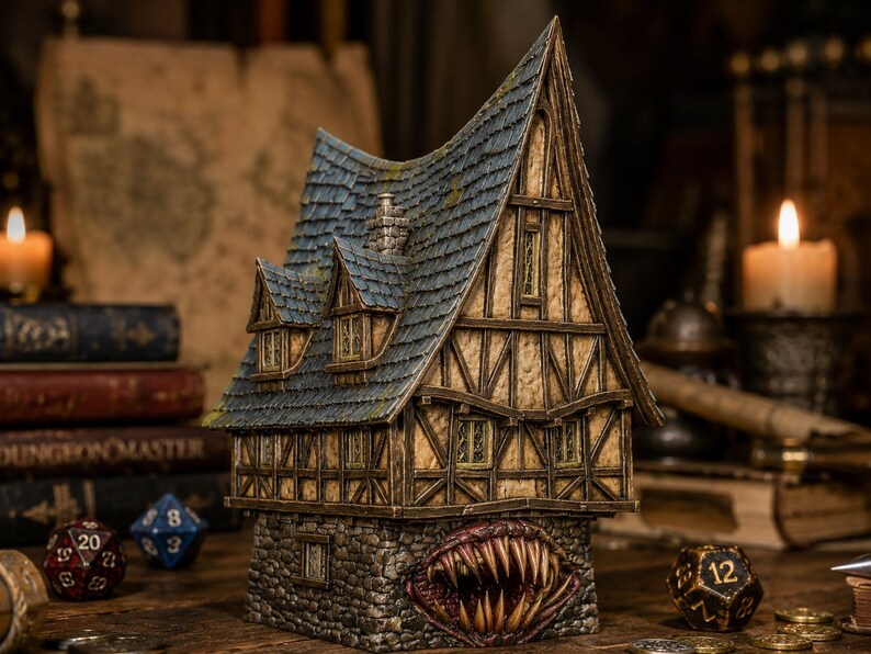 Haunted House STL — DnD Fantasy Diorama Scenery Terrain 3D Print Tabletop Halloween image 2