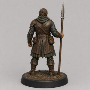 Mercenary Spearman STL — DnD Fantasy Sellsword Pike Phalanx Miniature 3D Print Tabletop RPG image 5