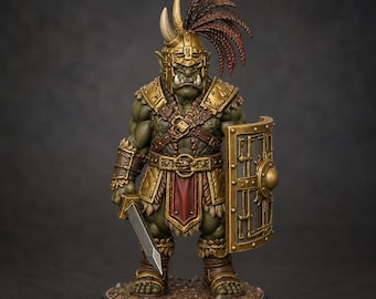 Orc Hero STL — Ragnarok Online Inspired Champion Orc Miniature for DnD 3D Print Tabletop