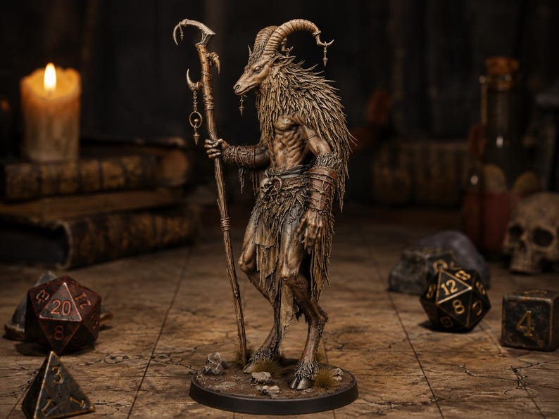 Baphomet Demon Mage STL — Ragnarok Online Inspired Spellcaster Boss Miniature DnD Print image 6