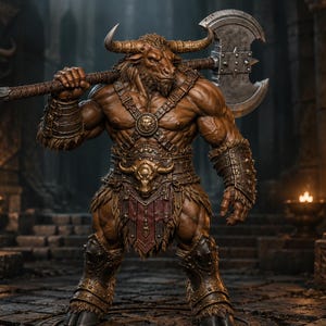 Minotaur Warband Bundle 6 STL — DnD Fantasy Labyrinth Pack Miniaturen 3D Print Bild 11