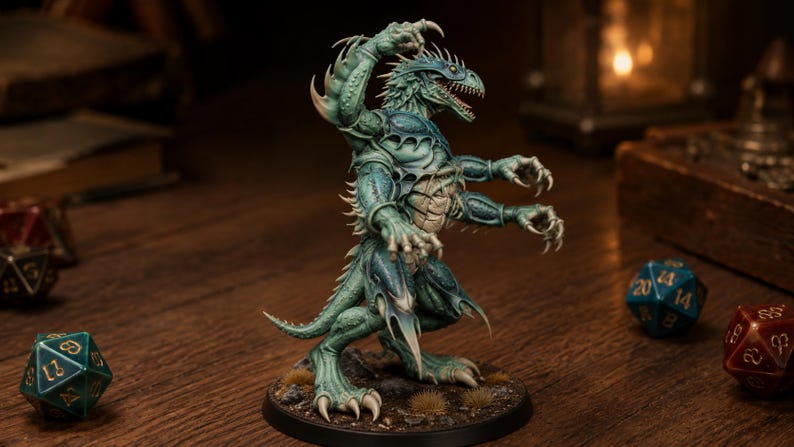 Four-Armed Monster STL — DnD Fantasy Aberration Miniature 3D Print Tabletop RPG image 3