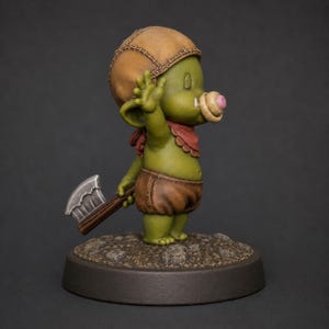 Orc Baby STL — Ragnarok Online Inspired Goblin Child Miniature for DnD Tabletop 3D Print image 4