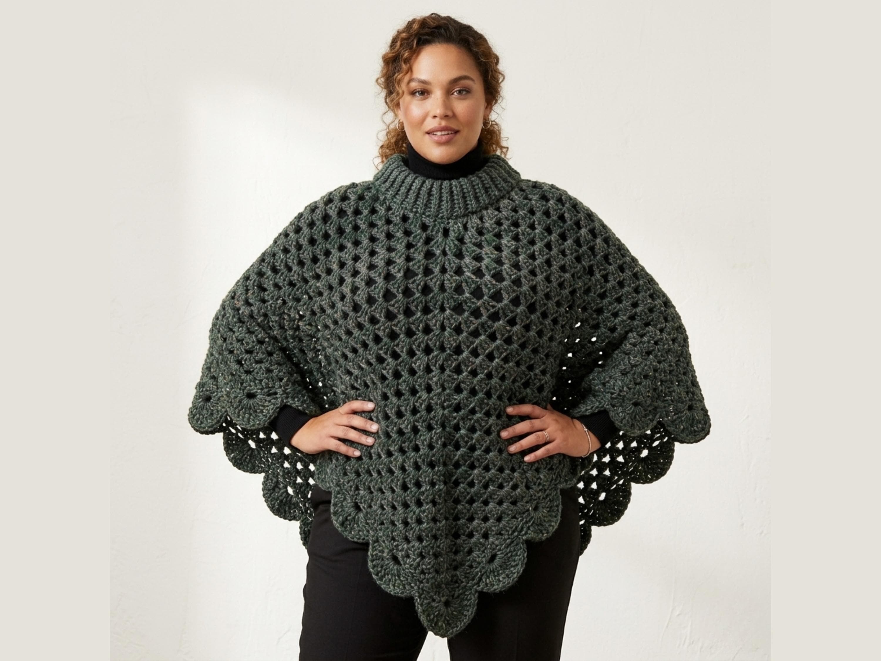 40 Plus Size Crochet Patterns for Stylish, Comfortable Wearables 2 Plus Size Crochet Poncho