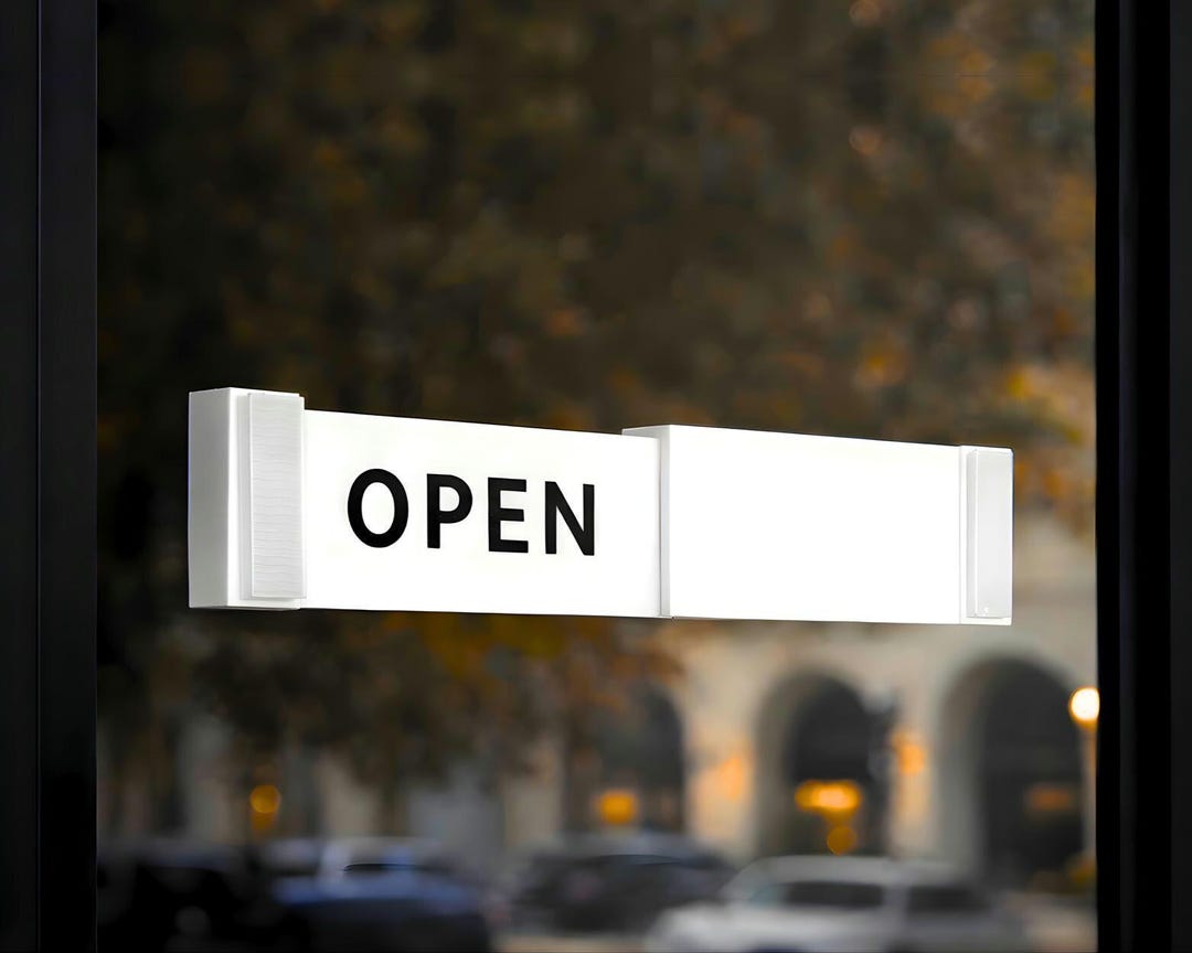 Sliding Open Closed Sign | Made in USA - Etsy
