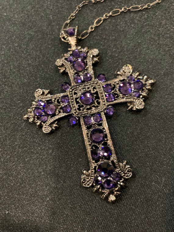 Purple velvet renaissance cross - Etsy 日本