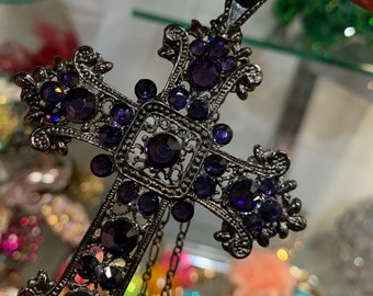 Purple velvet renaissance cross