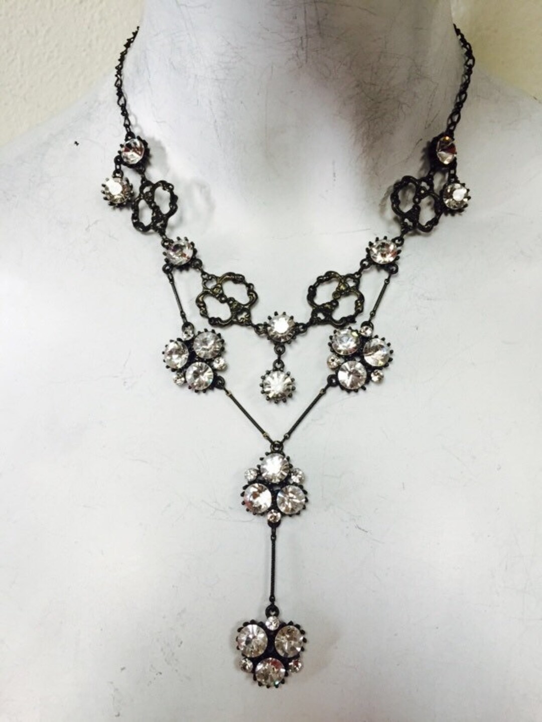 y♡Crystal Crystal Cluster Y Necklace - Etsy Canada
