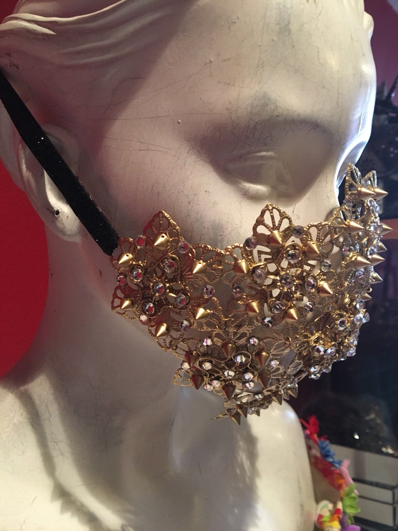 Mask - Gold Spiked Eye Mask main image 1