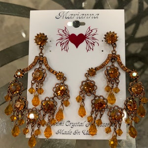 Topaz chandelier earrings.