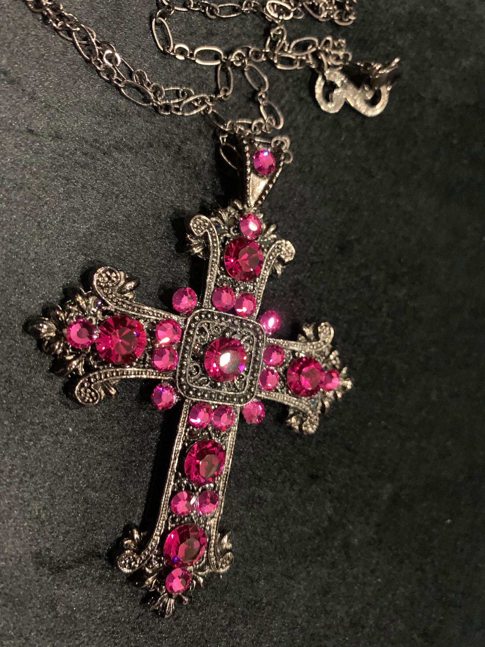 Fuchsia Pink Renaisance Cross - Etsy
