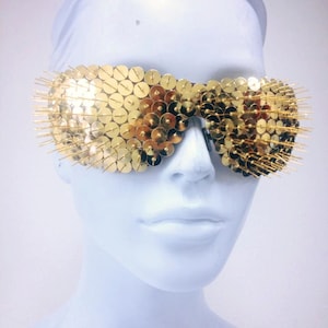 Couture spiked gold glasses