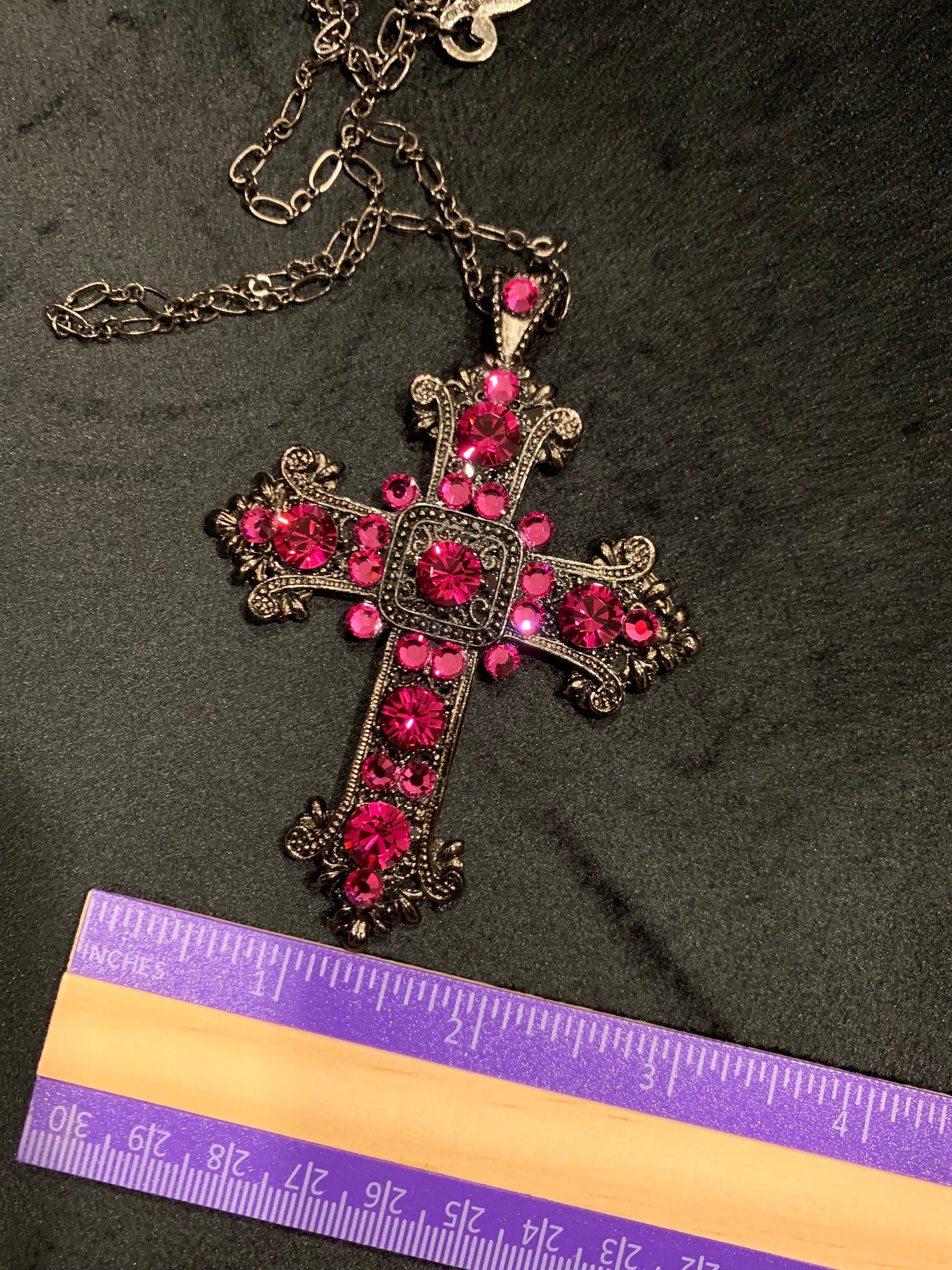 Fuchsia Pink Renaisance Cross - Etsy