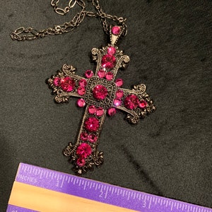 Fuchsia Pink Renaisance Cross - Etsy