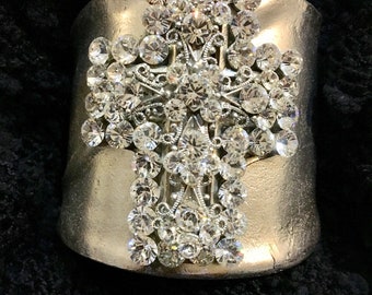 Crystal cross cuff