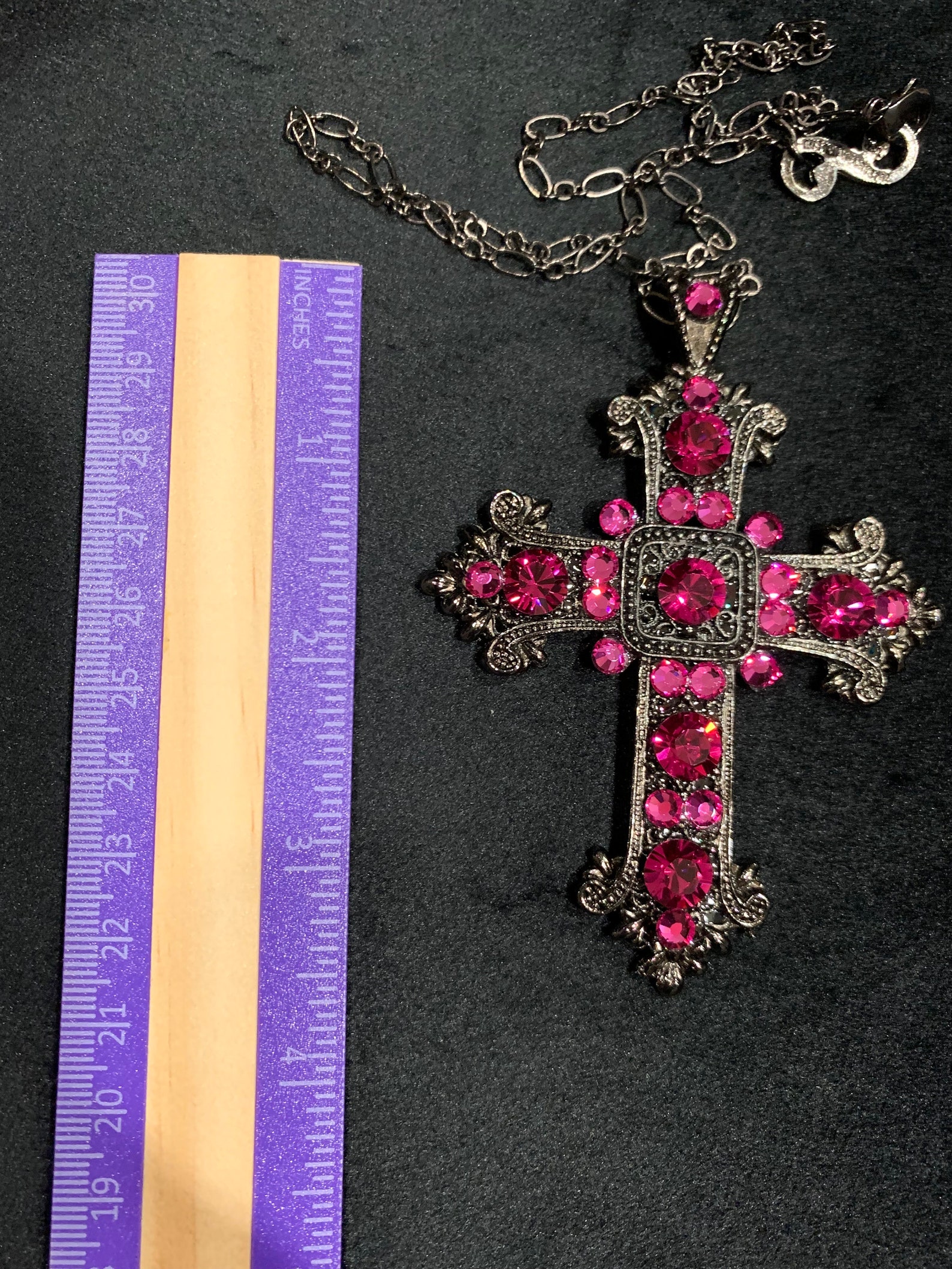 Fuchsia Pink Renaisance Cross - Etsy