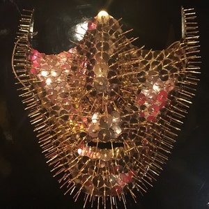 Couture Spiked Gold Mask hand made