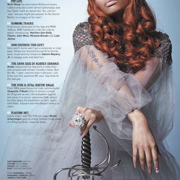 Clear Swarovski Crystal Ring Nicki Vibe Magazine cover Feb/Mar 2012