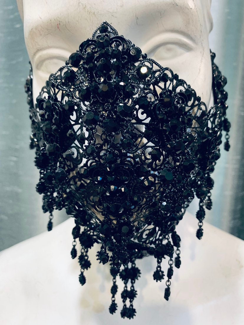 Black Valentina Mask - Etsy